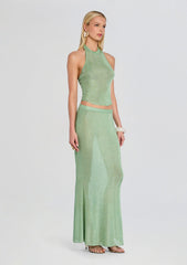 Minnie Metallic Knit Halter Top