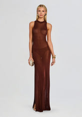 Henne Metallic Knit Maxi Dress