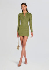 Siona Metallic Bandage Knit Dress