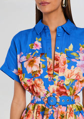 Vanya Short Dress With Buckle Belt