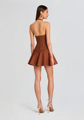 Delwen Metallic Bandage Knit Dress