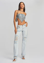 Milos Embellished Chainmail Top
