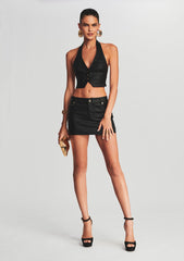 Ambrose Coated Denim Skirt