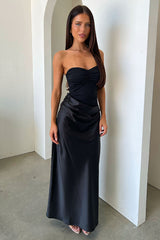 Amery Strapless Maxi Dress - Black