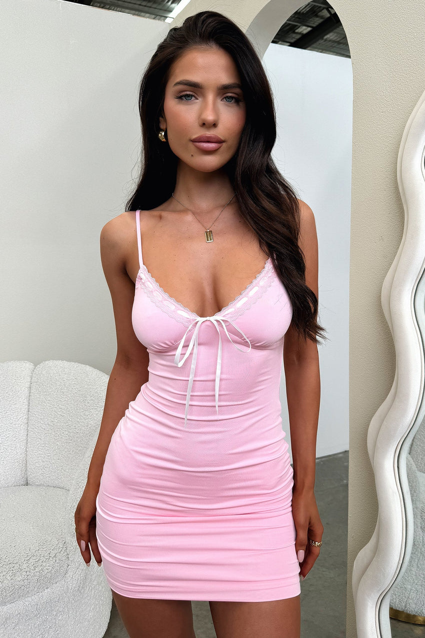 Jaylah Mini Dress - Baby Pink