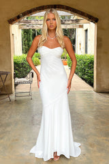 Jesson Strapless Maxi Dress - White