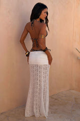 Louisa Lace Maxi Skirt - White