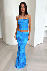 Ryleigh Crop - Blue Floral