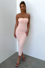 Zena Full Length Dress - Peach
