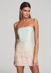 Anastasia Sequin Feather Dress
