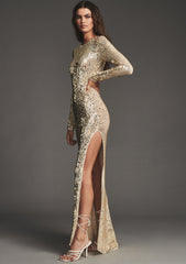 Alexa Sequin Crochet Dress