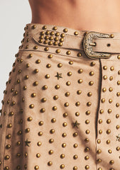 Kirk Suede Studded Skirt