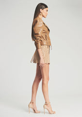 Kirk Suede Studded Skirt