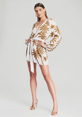 Gabrielle Sequin Palm Robe