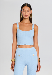 Aloe Metallic Rib Knit Top