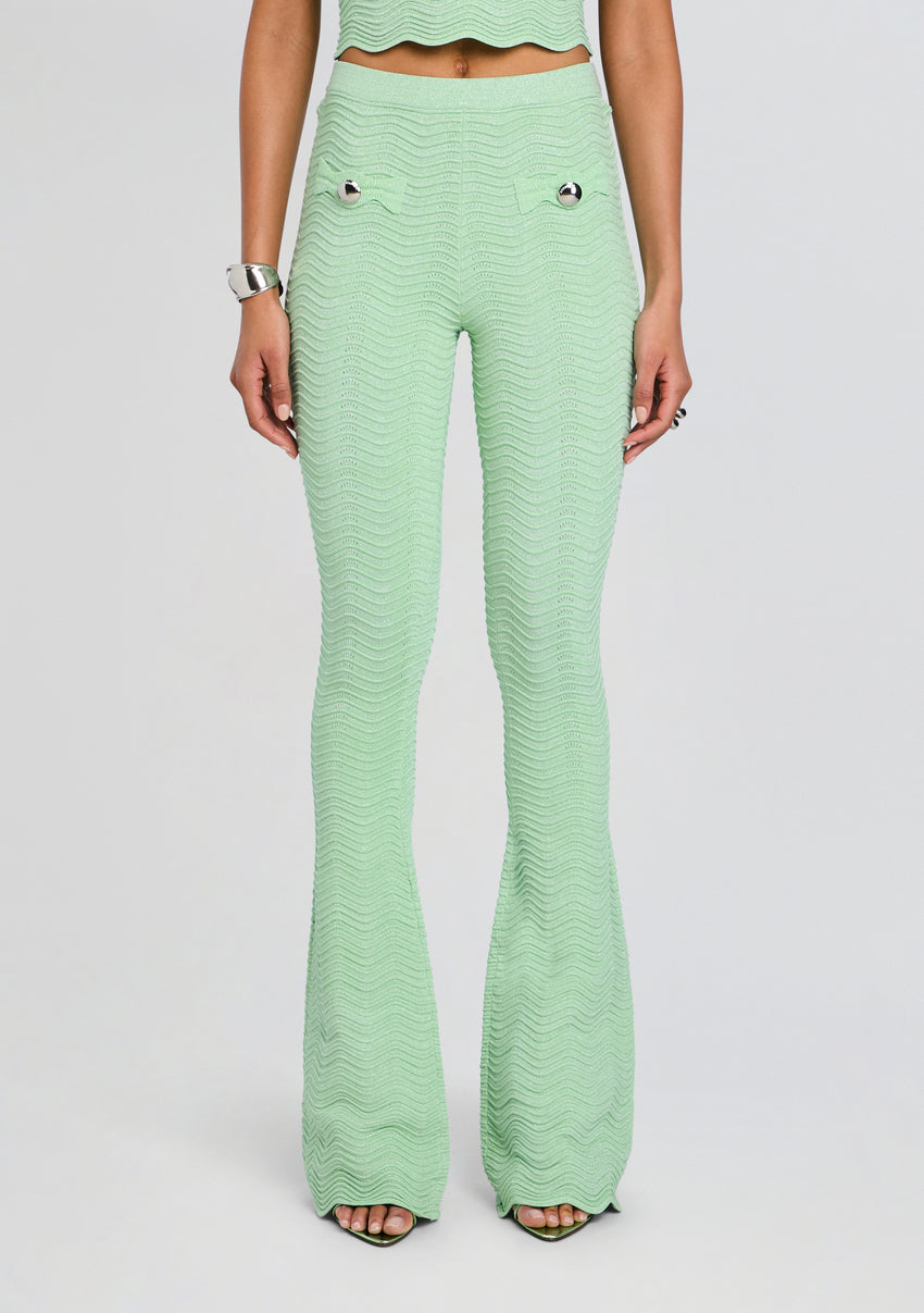 Joliet Metallic Rib Knit Pant