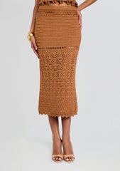 Leony Metallic Crochet Skirt