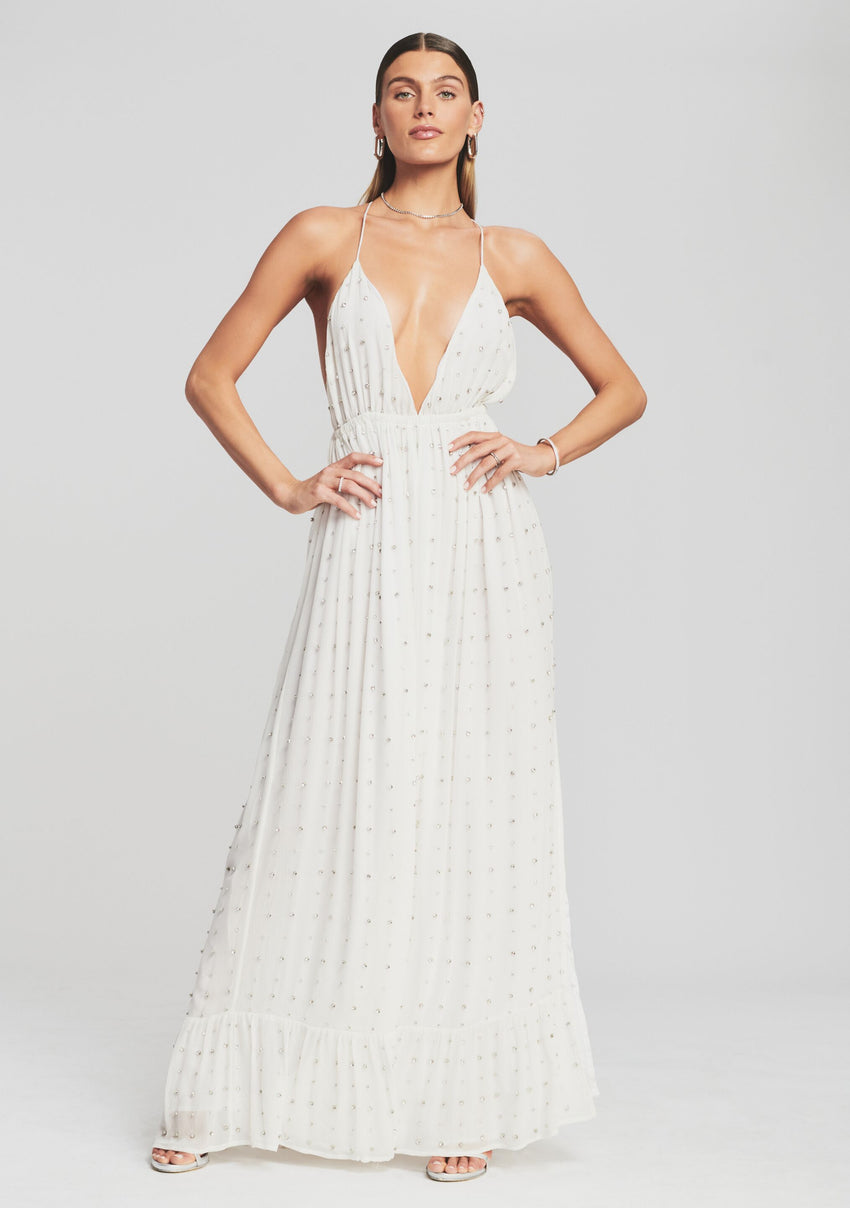 Zadie Embellished Silk Chiffon Dress