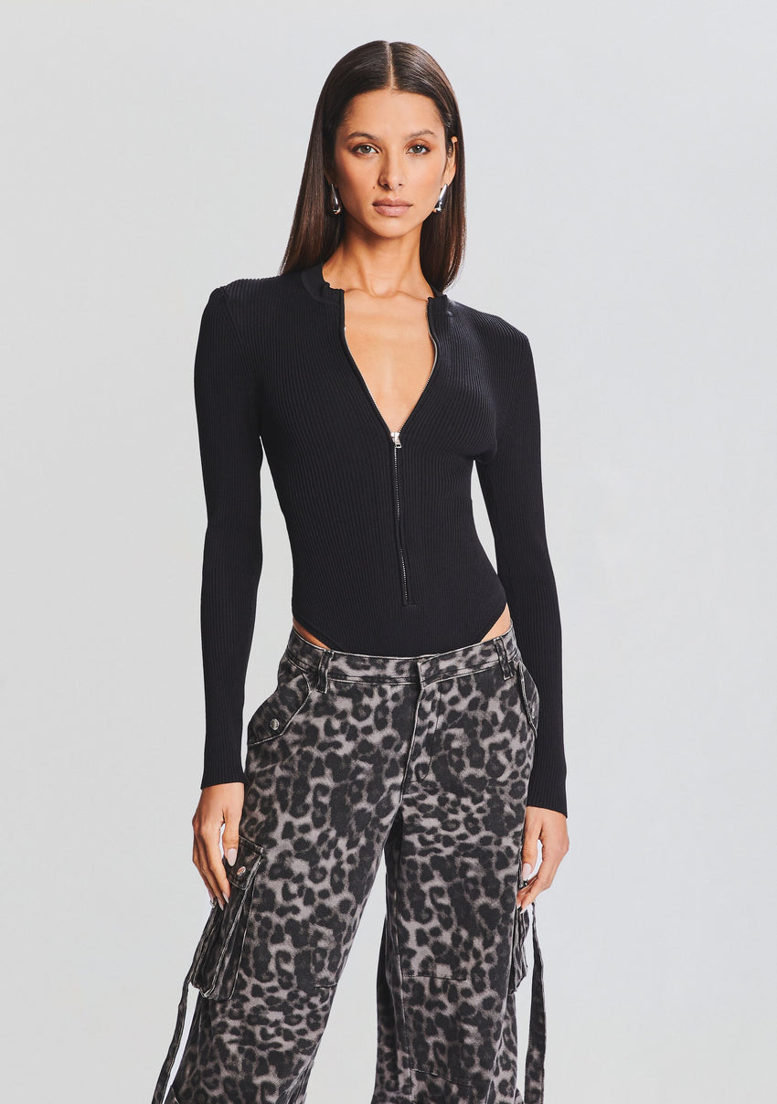 Geo Rib Knit Bodysuit