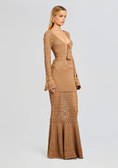Sereno Metallic Crochet Dress