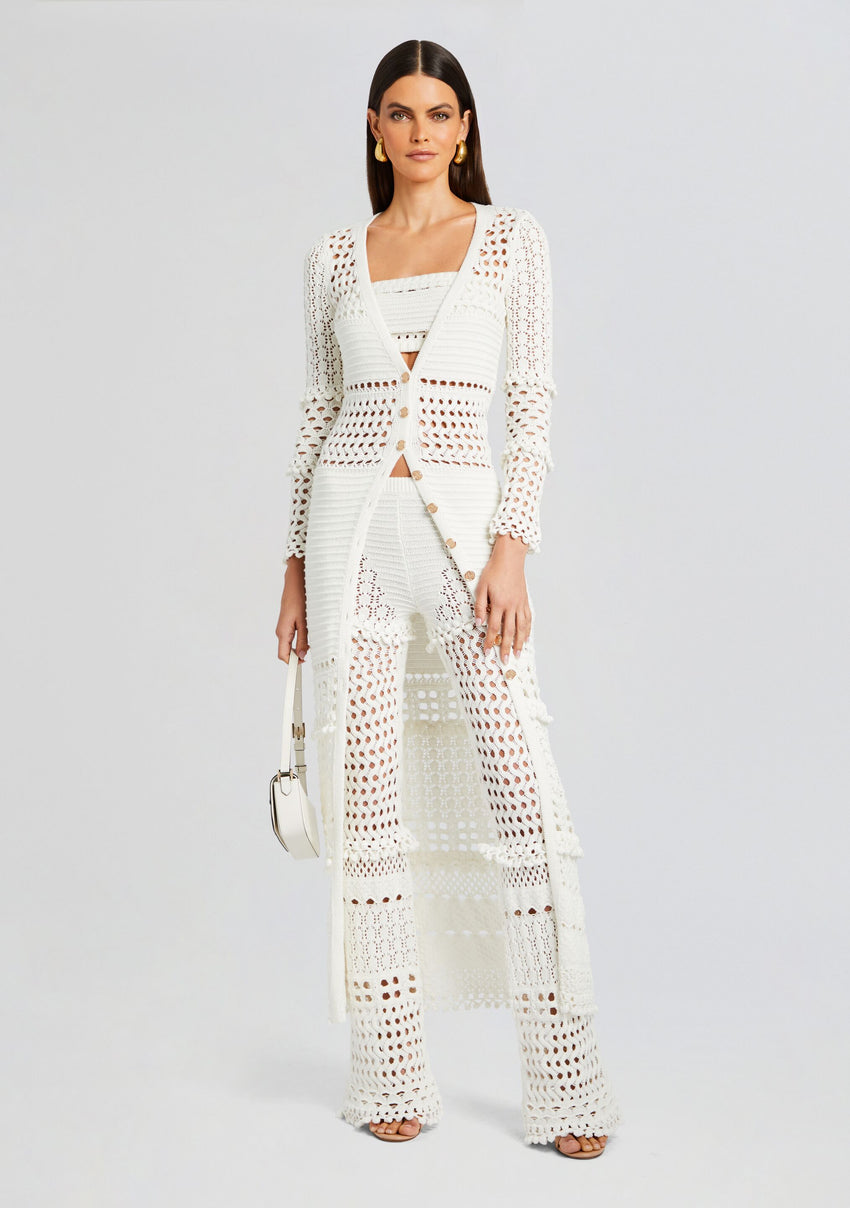 Alaia Knit Crochet Cardigan