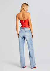 Veda Leather Top