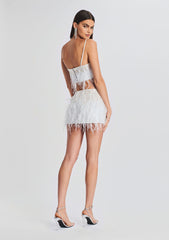 August Feather Sequin Top
