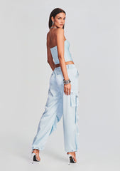 Lai Satin Cargo Pant