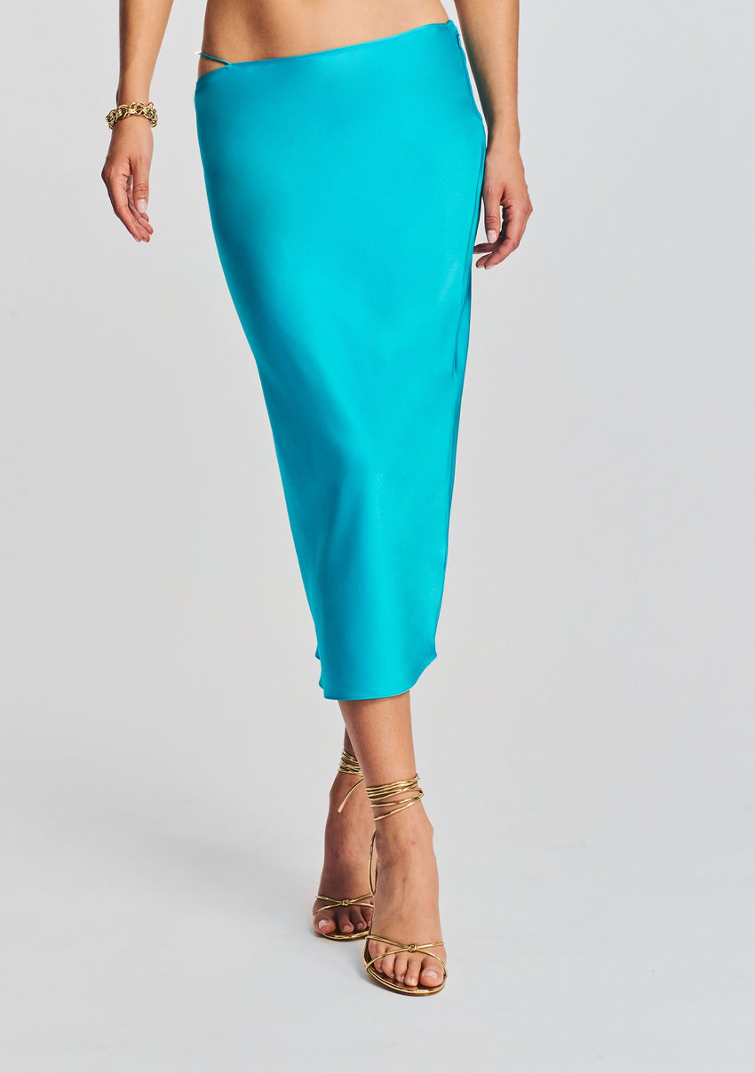 Penina Silk Midi Skirt
