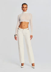 Julie Crop Long Sleeve Top