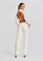 Julie Crop Long Sleeve Top