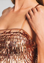 Ryn Feather Sequin Top