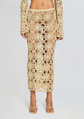 Sofie Metallic Crochet Skirt