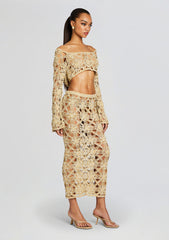 Sofie Metallic Crochet Skirt
