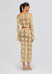 Sofie Metallic Crochet Skirt