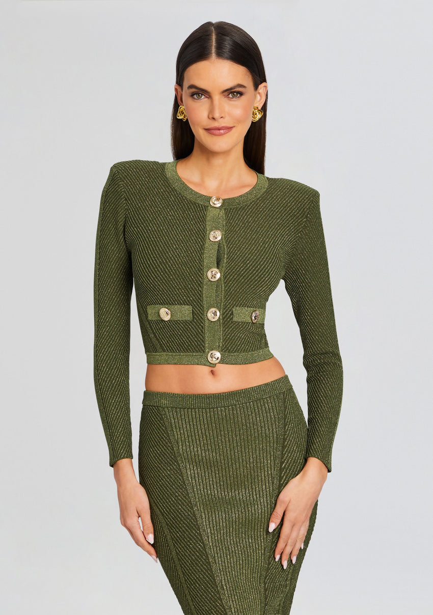 Sephira Metallic Rib Knit Jacket