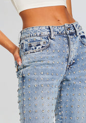 Vero Embellished Denim Pant