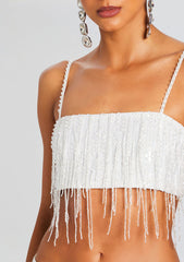 Saylor Sequin Fringe Top