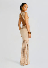 Kylan Metallic Crochet Dress