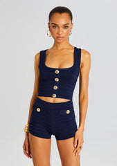Nella Metallic Knit Top