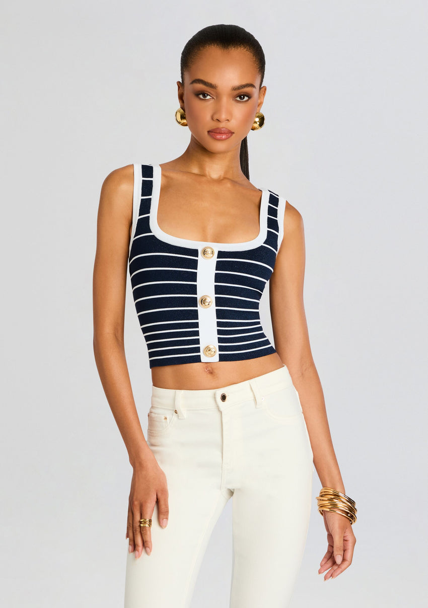 Zadie Metallic Knit Top