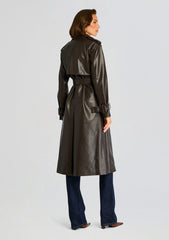 Estelle Vegan Leather Trench Coat