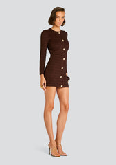 Saylor Metallic Bandage Knit Dress