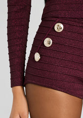 Bari Metallic Bandage Knit Short