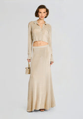 Jessa Metallic Knit Top