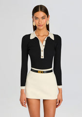 Agata Metallic Knit Top