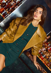 Erin Metallic Bandage Knit Dress