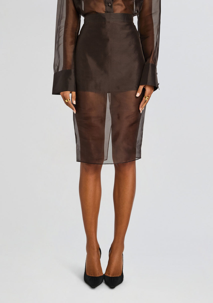 Elda Silk Midi Skirt