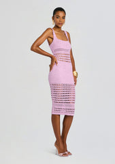 Avril Metallic Crochet Dress