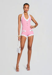 Jayde Metallic Rib Knit Romper